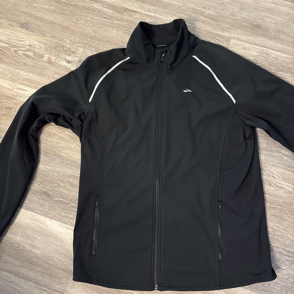 Brooks Fusion Hybrid Running Jacket Men's Size XL Shelter Technology Black Zip - Picture 9 of 16